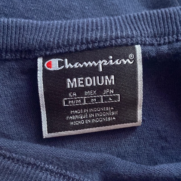 Champion navy cropped tee, medium - Picture 2 of 2
